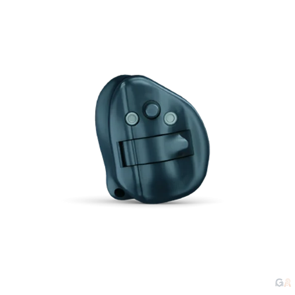Aide auditive ReSound Sensia intra ITC sur mesure à pile 312, coque anthracite avec commande de volume