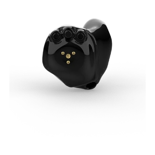Starkey Omega AI ITC R, intra-conduit sur mesure noir, deux microphones et contacts de charge
